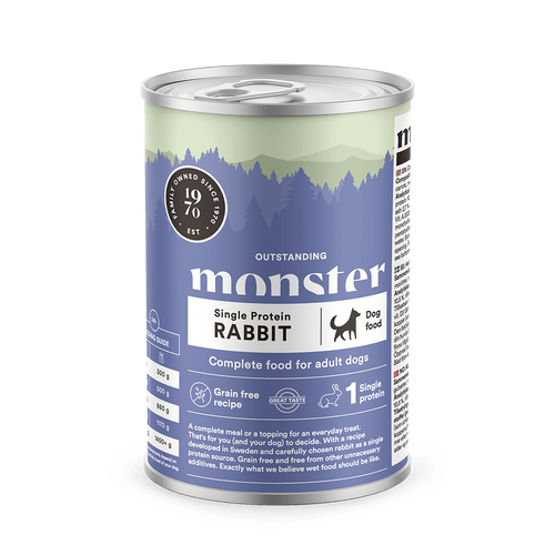 Monster wet food 400 grams Single Protein Rabbit