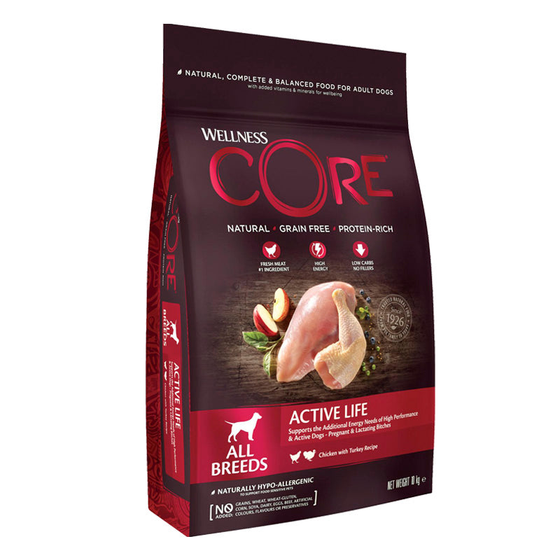 CORE Adult Active Life All Breed, Chicken &amp; Turkey 16 kg 