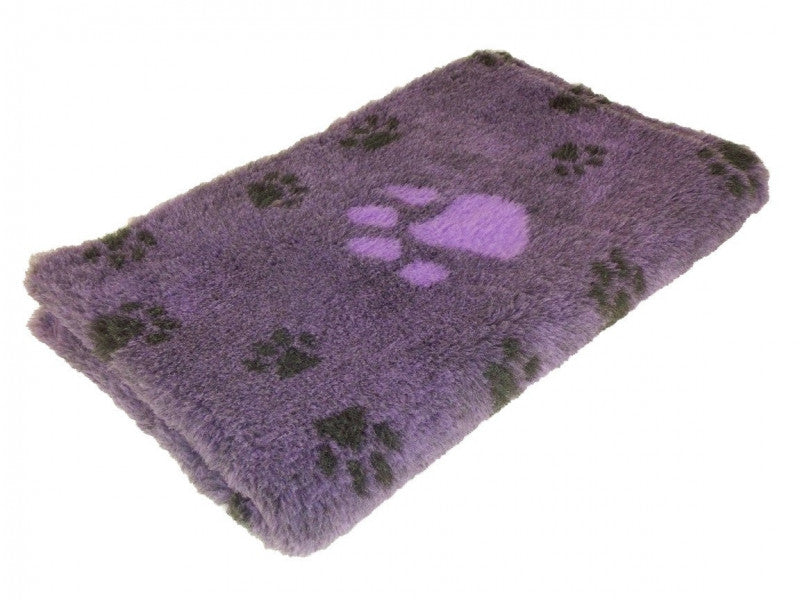 Non-slip Vetbed Purple with large paws 100 x 150 cm - 30 mm thick