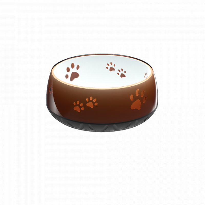 Water bowl douce brown in a nice glassy look with paws 