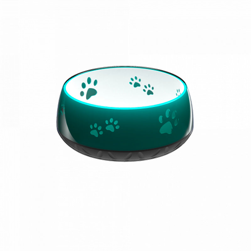 Water bowl douce green in a nice glassy look with paws 