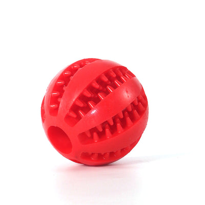 Lille bold 5 cm Aktivitetslegetøj til godbidder og tandrensning i rød fra GroomUs