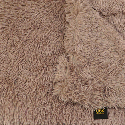 CBK fleece hundetæppe Mellem Brun 100x75 cm Ultra blødt & vendbart - GroomUs